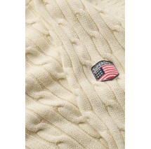 SUPERDRY SLOUCHY CABLE KNIT ΜΠΛΟΥΖΑ ΠΛΕΚΤΗ ΓΥΝΑΙΚΕΙΑ OFF WHITE
