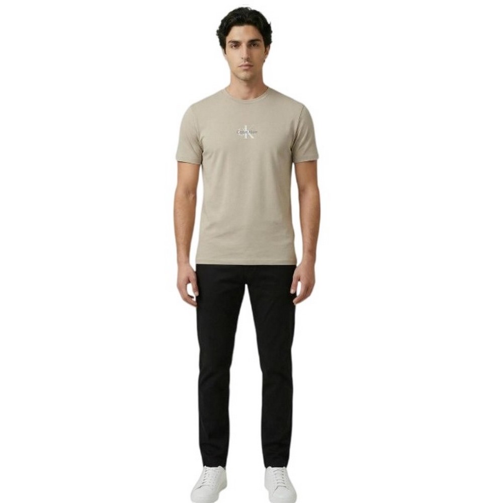 CALVIN KLEIN JEANS 30S MICRO MONOLOGO GRAPHIC T-SHIRT ΑΝΔΡΙΚΟ BEIGE