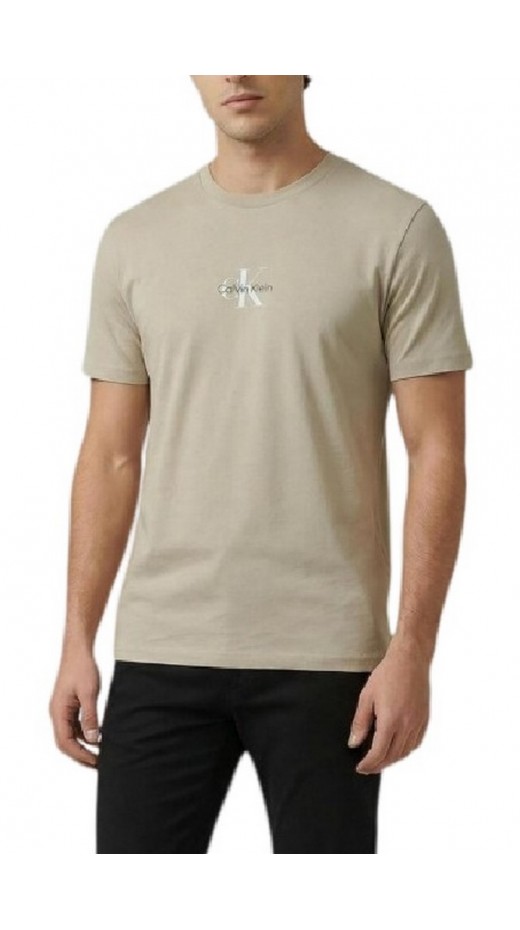 CALVIN KLEIN JEANS 30S MICRO MONOLOGO GRAPHIC T-SHIRT ΑΝΔΡΙΚΟ BEIGE