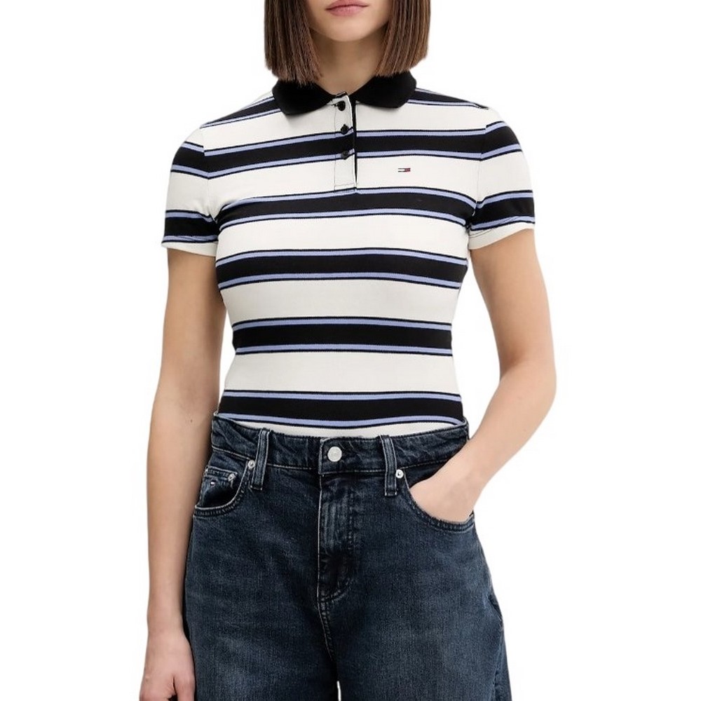 TOMMY JEANS SLIM SH ESSENTIAL POLO ΜΠΛΟΥΖΑ ΓΥΝΑΙΚΕΙΑ ECRU