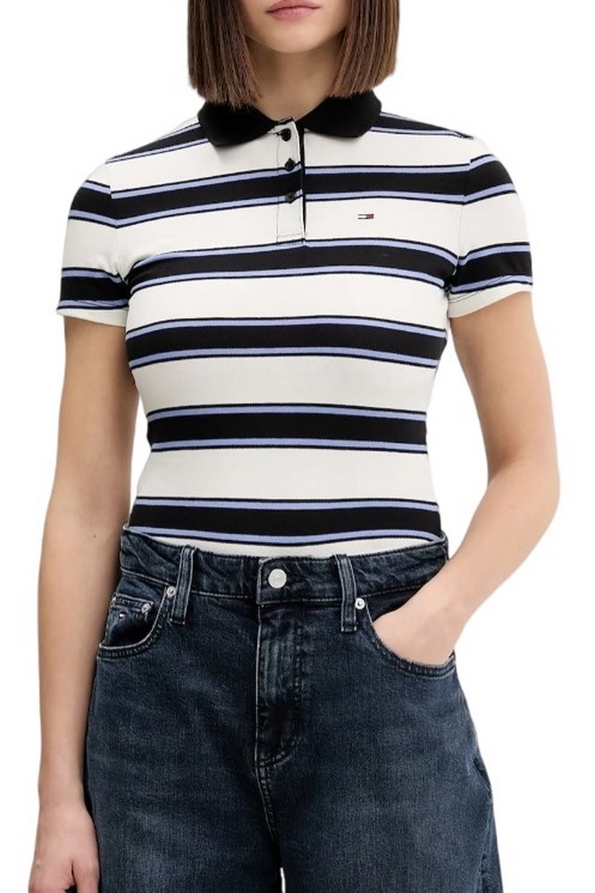TOMMY JEANS SLIM SH ESSENTIAL POLO ΜΠΛΟΥΖΑ ΓΥΝΑΙΚΕΙΑ ECRU