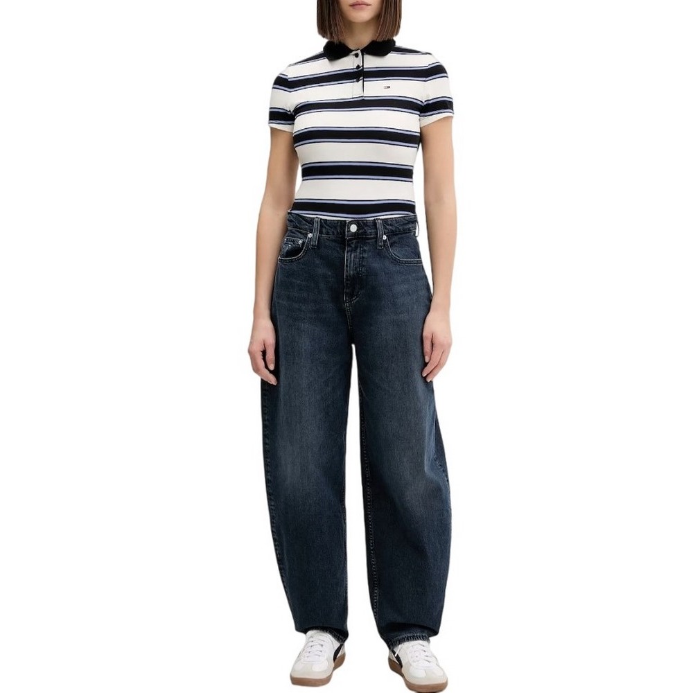 TOMMY JEANS SLIM SH ESSENTIAL POLO ΜΠΛΟΥΖΑ ΓΥΝΑΙΚΕΙΑ ECRU