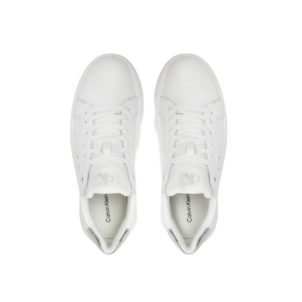 CALVIN KLEIN JEANS CHUNKY CUPSOLE LTH SILVER ΠΑΠΟΥΤΣΙ ΓΥΝΑΙΚΕΙΟ WHITE SILVER