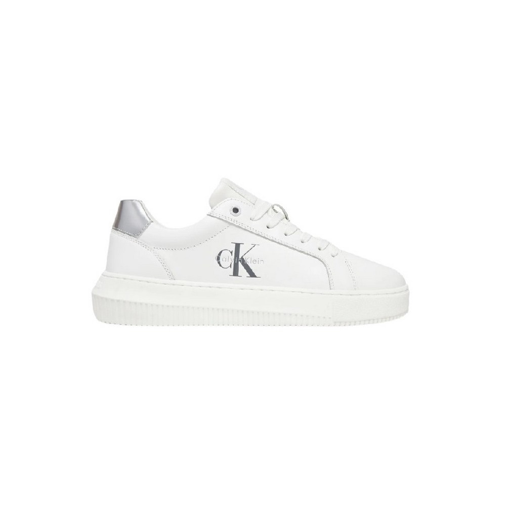 CALVIN KLEIN JEANS CHUNKY CUPSOLE LTH SILVER ΠΑΠΟΥΤΣΙ ΓΥΝΑΙΚΕΙΟ WHITE SILVER