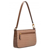 ΤΣΑΝΤΑ KATEY CROC MINI TOP ZIP SHLDR ΓΥΝΑΙΚΕΙΑ GUESS BEIGE