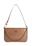 ΤΣΑΝΤΑ KATEY CROC MINI TOP ZIP SHLDR ΓΥΝΑΙΚΕΙΑ GUESS BEIGE
