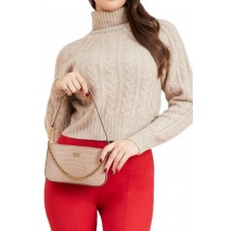 ΤΣΑΝΤΑ KATEY CROC MINI TOP ZIP SHLDR ΓΥΝΑΙΚΕΙΑ GUESS BEIGE