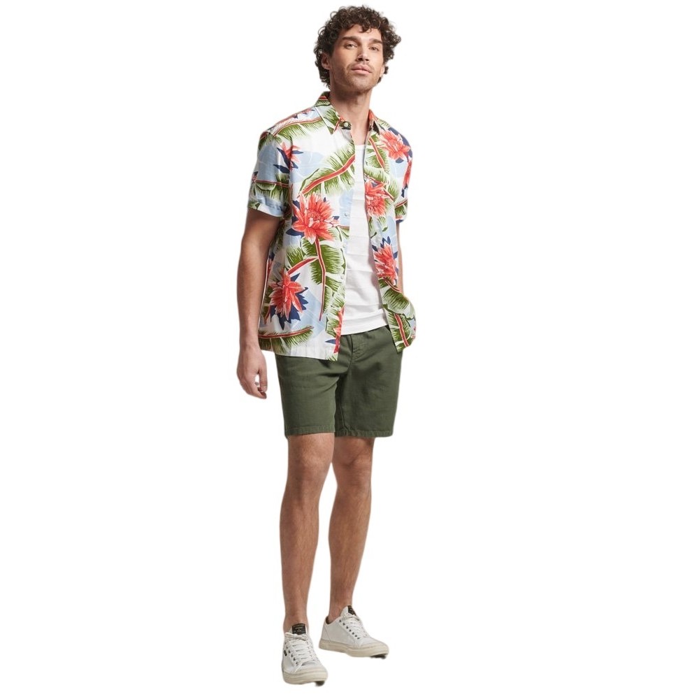 SUPERDRY D2 OVIN VINTAGE HAWAIIAN S/S SHIRT ΠΟΥΚΑΜΙΣΟ ΑΝΔΡΙΚΟ WHITE