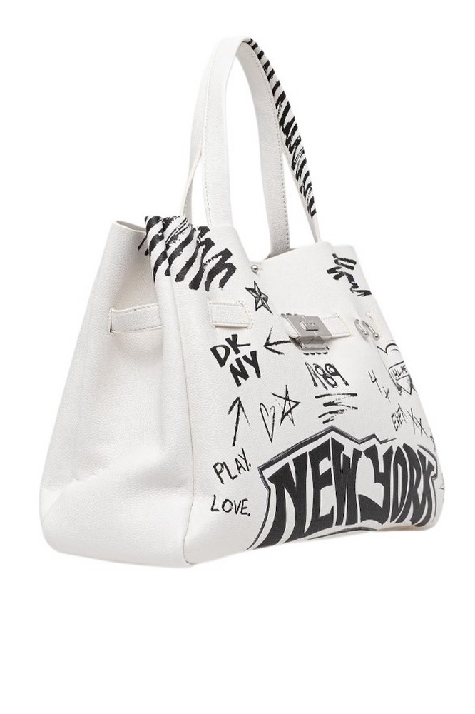 DKNY BRYAR DATCHELS HANDBAG R54DDK43 ΤΣΑΝΤΑ ΓΥΝΑΙΚΕΙΑ WHITE