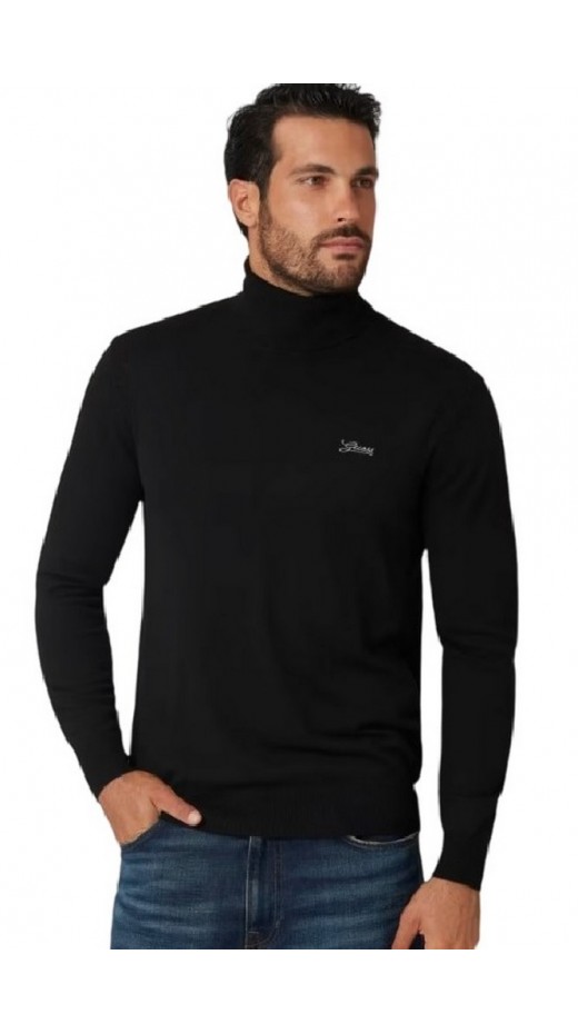 GUESS EBENEZER TN SWTR ΜΠΛΟΥΖΑ ΠΛΕΚΤΗ ΑΝΔΡΙΚΗ BLACK