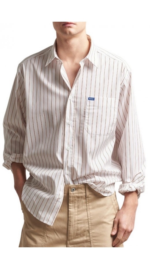 HUGO BOSS CASUAL SHIRTS EBALTO ΠΟΥΚΑΜΙΣΟ ΑΝΔΡΙΚΟ WHITE