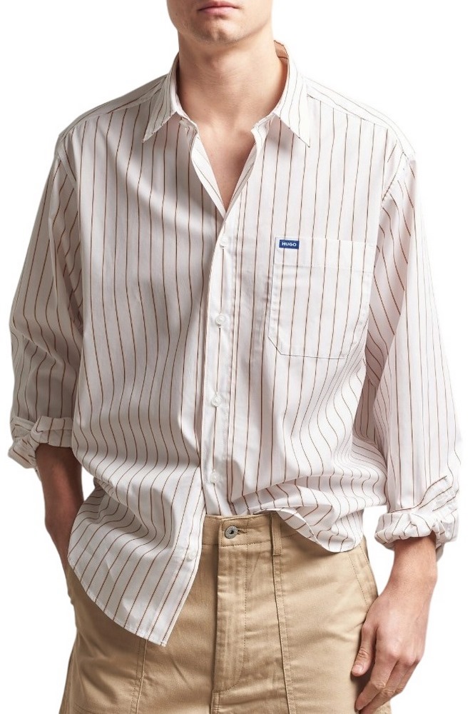 HUGO BOSS CASUAL SHIRTS EBALTO ΠΟΥΚΑΜΙΣΟ ΑΝΔΡΙΚΟ WHITE
