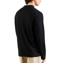 HUGO BOSS NUVENLY JERSEY T-SHIRT ΜΠΛΟΥΖΑ ΜΑΚΡΥΜΑΝΙΚΗ ΑΝΔΡΙΚΗ BLACK
