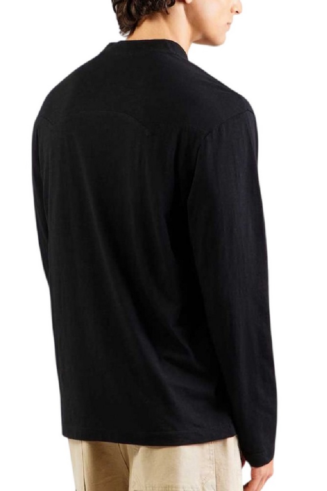 HUGO BOSS NUVENLY JERSEY T-SHIRT ΜΠΛΟΥΖΑ ΜΑΚΡΥΜΑΝΙΚΗ ΑΝΔΡΙΚΗ BLACK