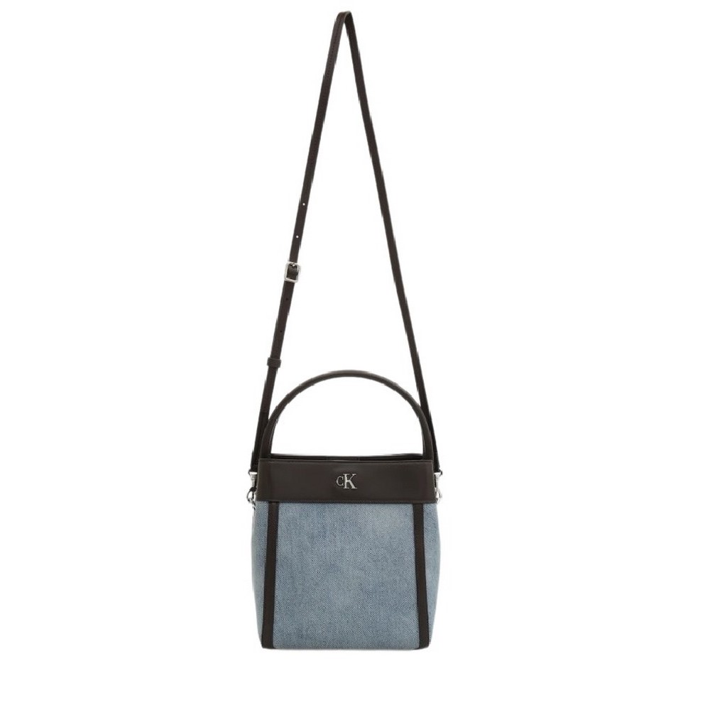 CALVIN KLEIN DENIM BUCKET WITH STRAP ΤΣΑΝΤΑ ΓΥΝΑΙΚΕΙΑ WASHED DENIM