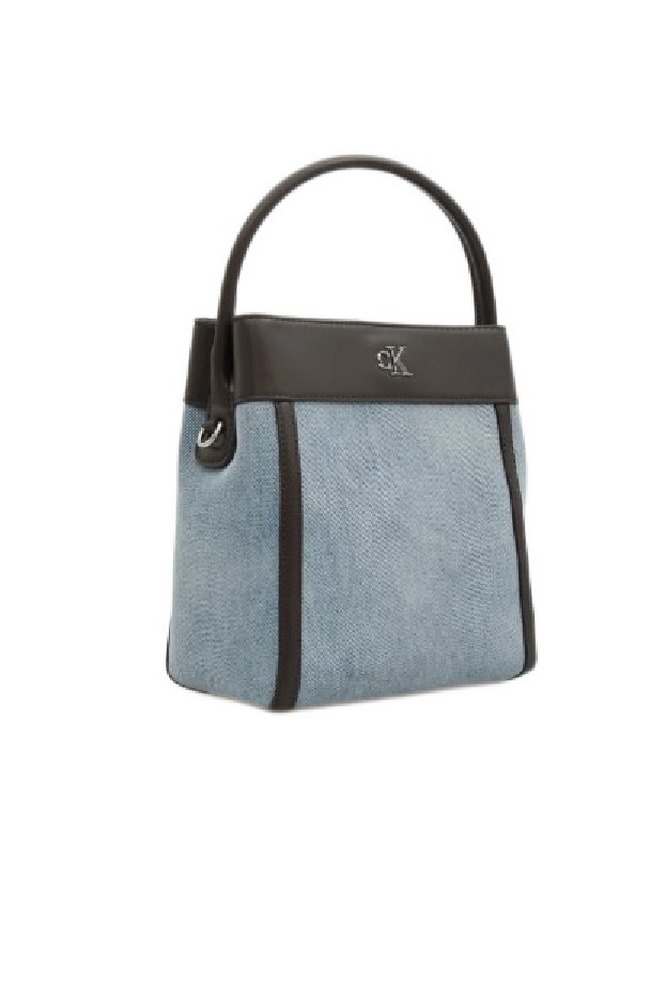 CALVIN KLEIN DENIM BUCKET WITH STRAP ΤΣΑΝΤΑ ΓΥΝΑΙΚΕΙΑ WASHED DENIM