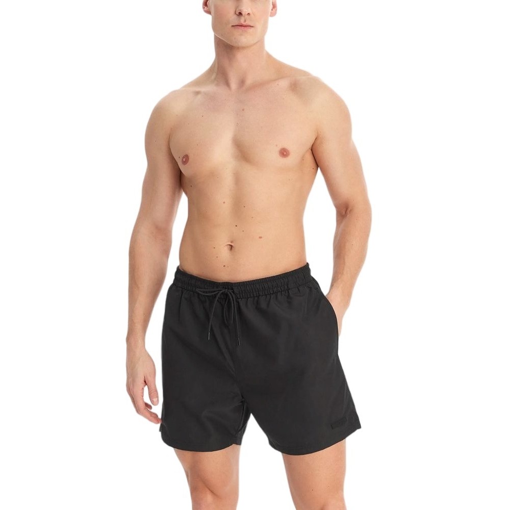 CALVIN KLEIN MEDIUM DRAWSTRING COVERED WAISTB ΜΑΓΙΟ ΑΝΔΡΙΚΟ BLACK