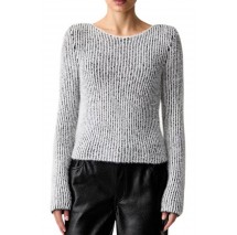 HUGO BOSS SIBILLA SWEATER ΜΠΛΟΥΖΑ ΠΛΕΚΤΗ ΓΥΝΑΙΚΕΙΑ BLACK/WHITE