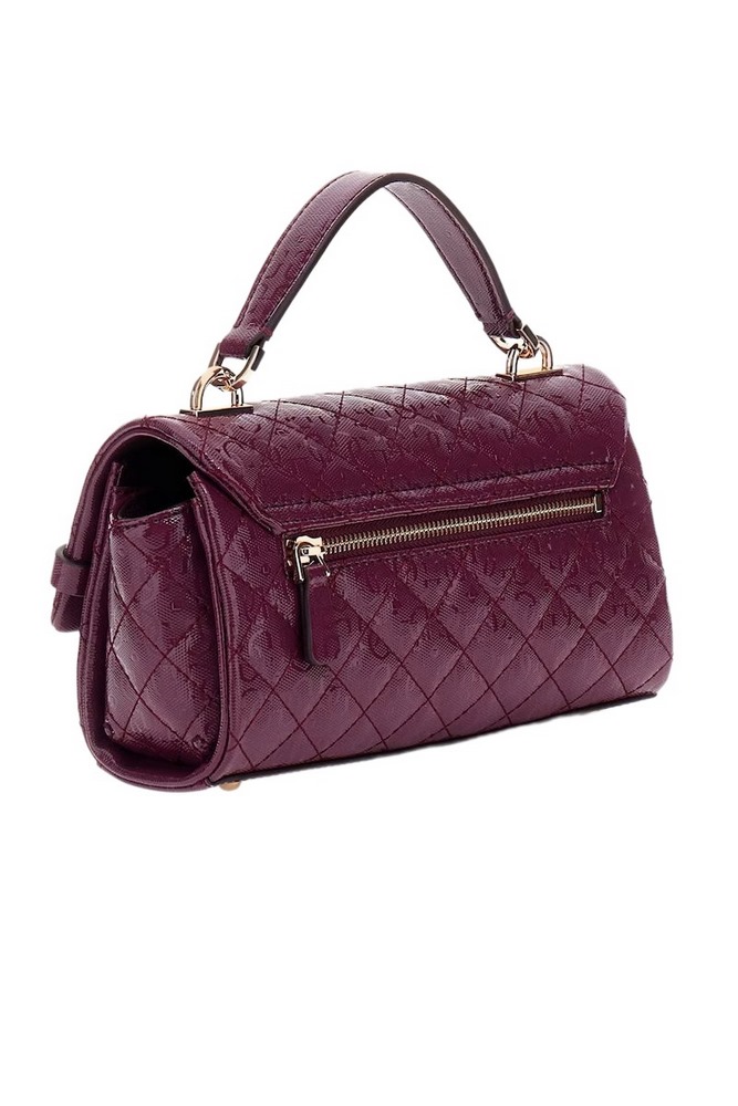 GUESS IDRA TOP HANDLE FLAP ΤΣΑΝΤΑ ΓΥΝΑΙΚΕΙΑ WINE