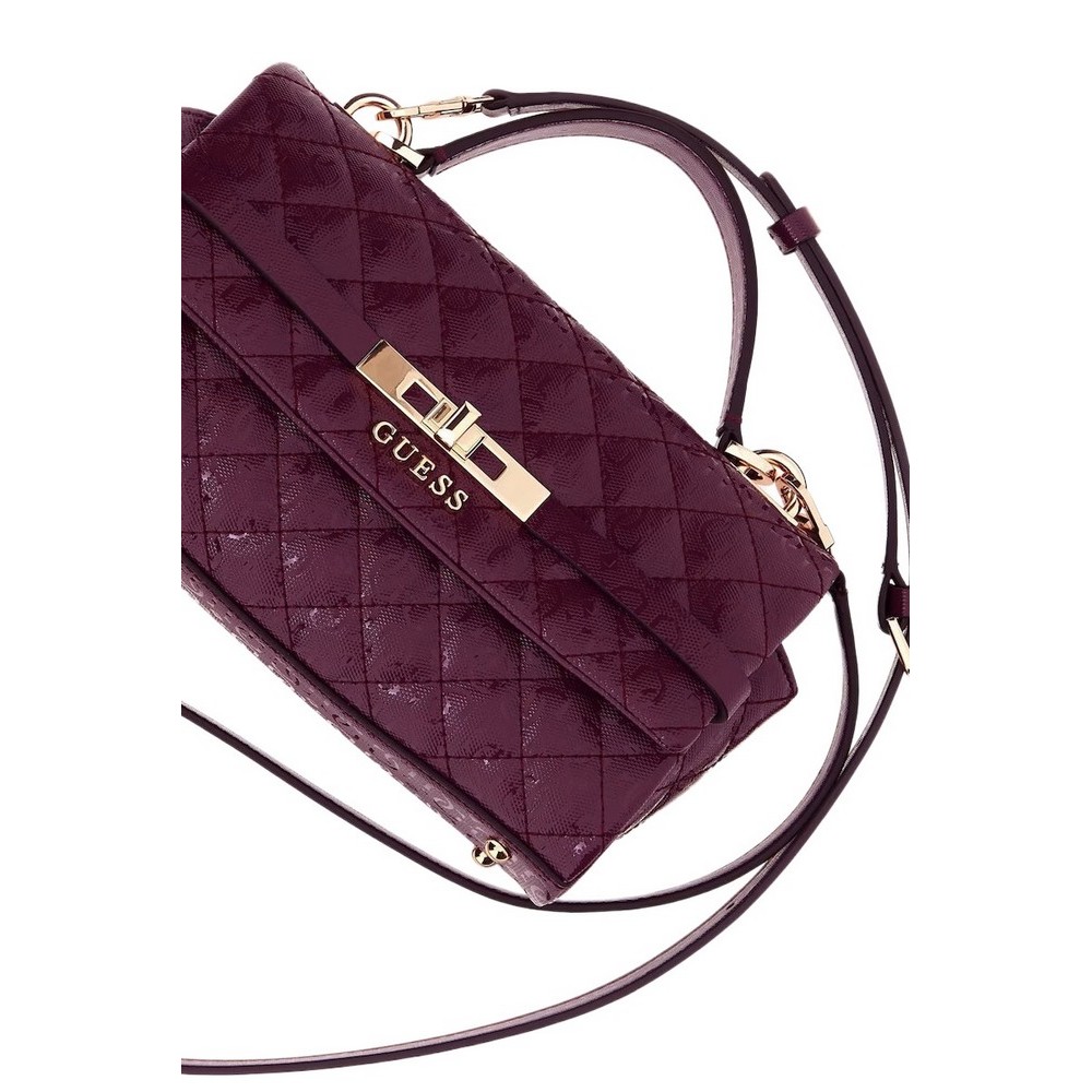 GUESS IDRA TOP HANDLE FLAP ΤΣΑΝΤΑ ΓΥΝΑΙΚΕΙΑ WINE