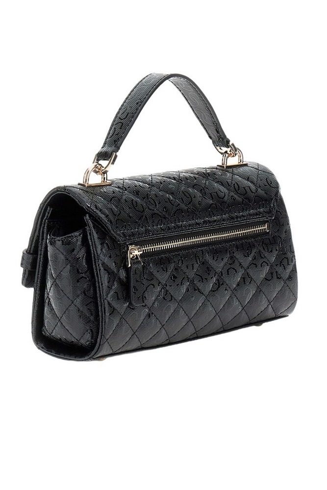 GUESS IDRA TOP HANDLE FLAP ΤΣΑΝΤΑ ΓΥΝΑΙΚΕΙΑ BLACK