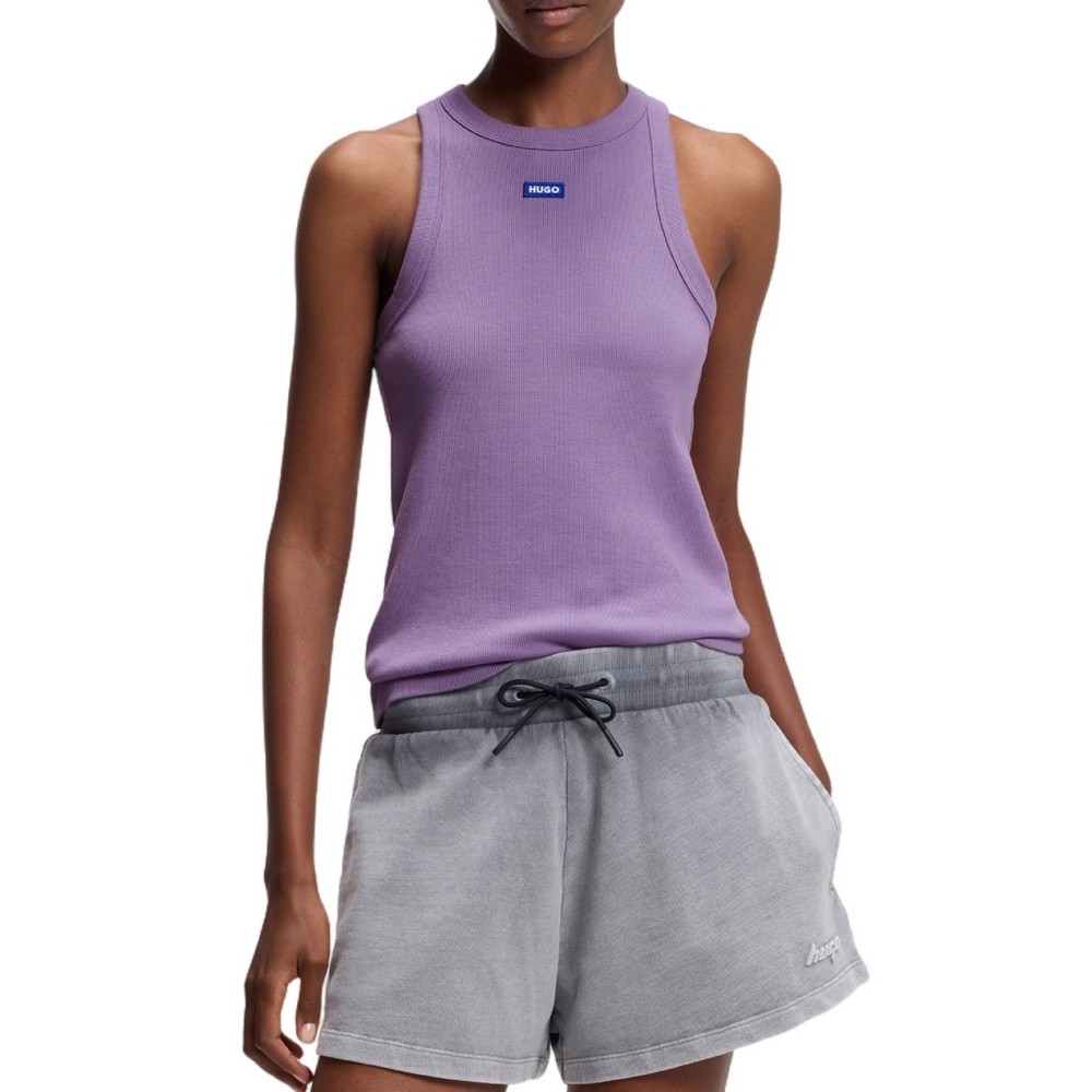 HUGO BOSS JERSEY TOP EASY TANK B ΤΟΠ ΜΠΛΟΥΖΑ ΓΥΝΑΙΚΕΙΑ PURPLE