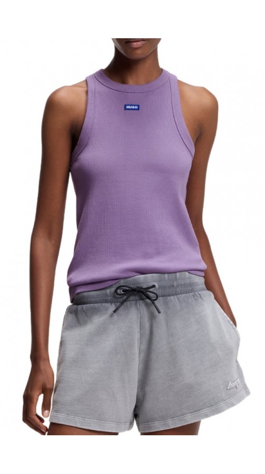 HUGO BOSS JERSEY TOP EASY TANK B ΤΟΠ ΜΠΛΟΥΖΑ ΓΥΝΑΙΚΕΙΑ PURPLE