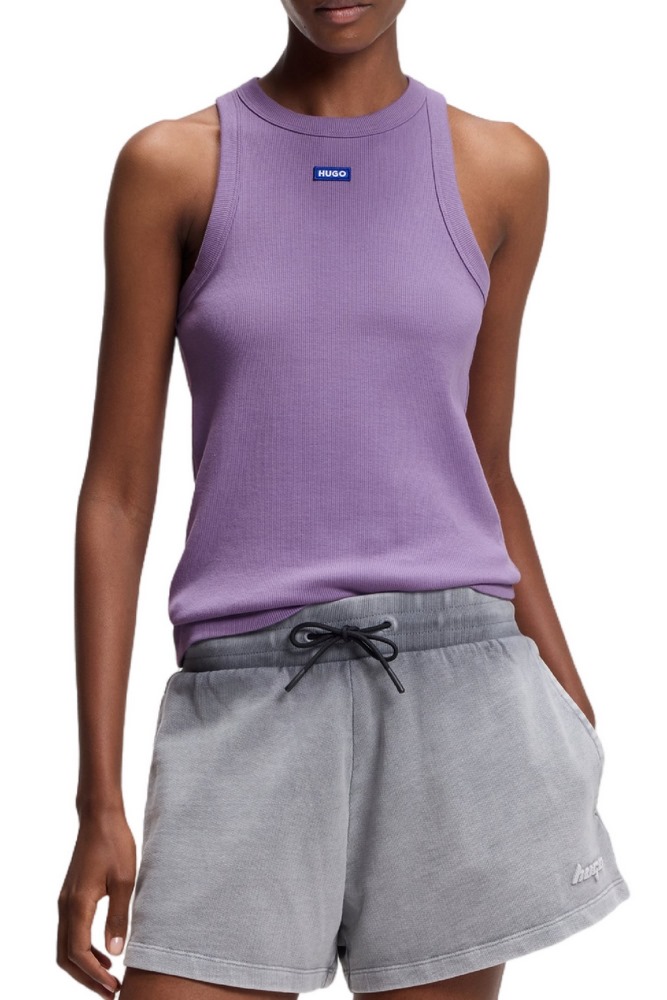 HUGO BOSS JERSEY TOP EASY TANK B ΤΟΠ ΜΠΛΟΥΖΑ ΓΥΝΑΙΚΕΙΑ PURPLE