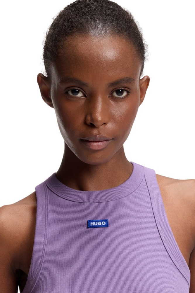 HUGO BOSS JERSEY TOP EASY TANK B ΤΟΠ ΜΠΛΟΥΖΑ ΓΥΝΑΙΚΕΙΑ PURPLE