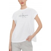 CALNIN KLEIN JEANS ARCHIVAL MONOLOGO RELAXED TEE  T-SHIRT ΓΥΝΑΙΚΕΙΟ WHITE