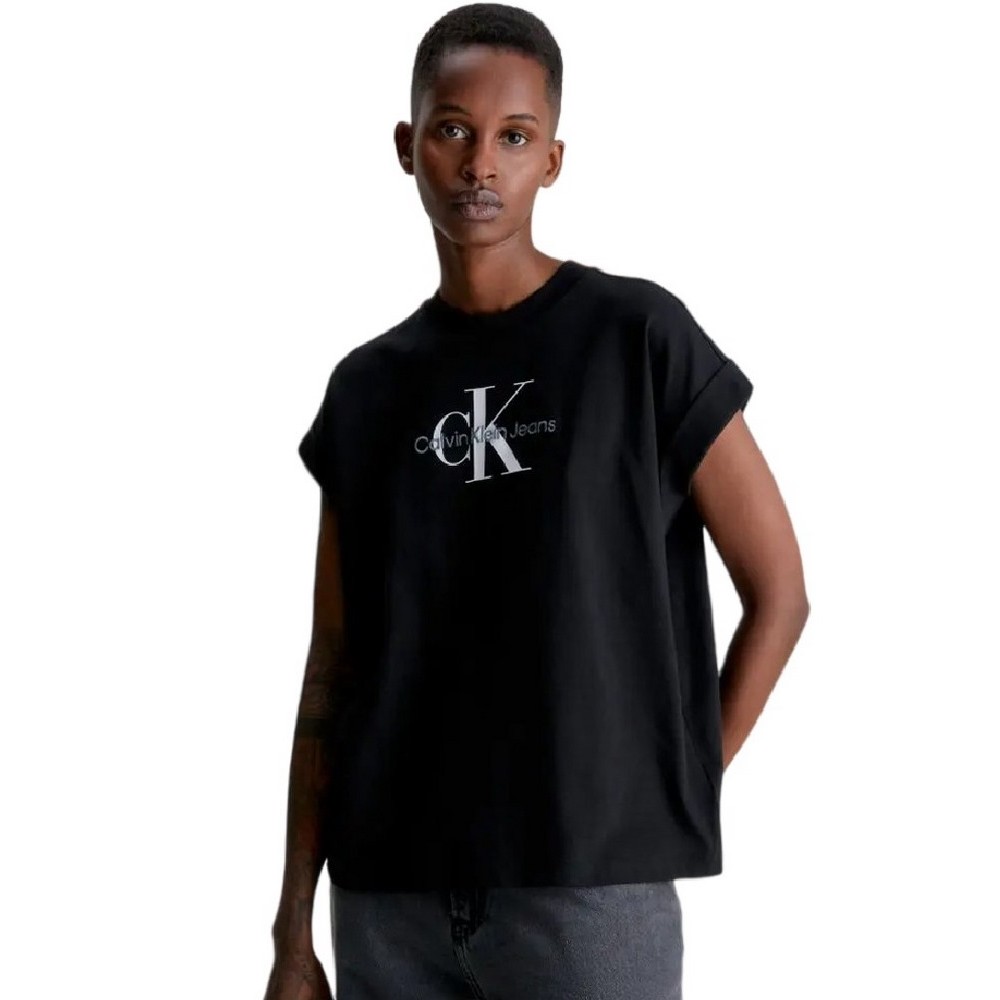 CALNIN KLEIN JEANS ARCHIVAL MONOLOGO RELAXED TEE  T-SHIRT ΓΥΝΑΙΚΕΙΟ BLACK