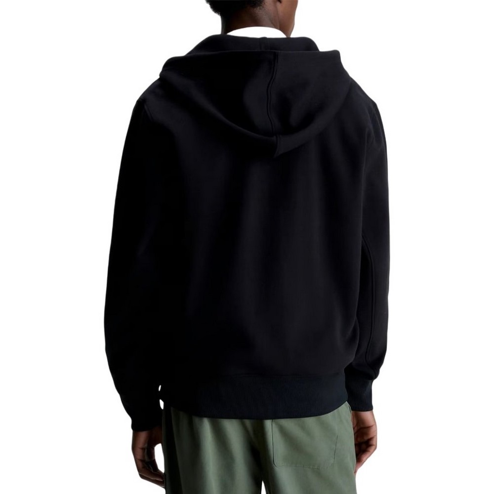 CALVIN KLEIN JEANS MIX MEDIA ZIP THROUGH HOODIE ΖΑΚΕΤΑ ΑΝΔΡΙΚΗ BLACK