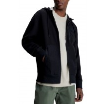 CALVIN KLEIN JEANS MIX MEDIA ZIP THROUGH HOODIE ΖΑΚΕΤΑ ΑΝΔΡΙΚΗ BLACK