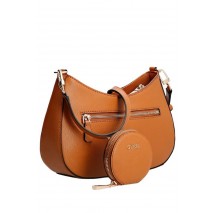 ΤΣΑΝΤΑ ALEXIE TOP ZIP SHOULDER BAG ΓΥΝΑΙΚΕΙΑ GUESS TAN