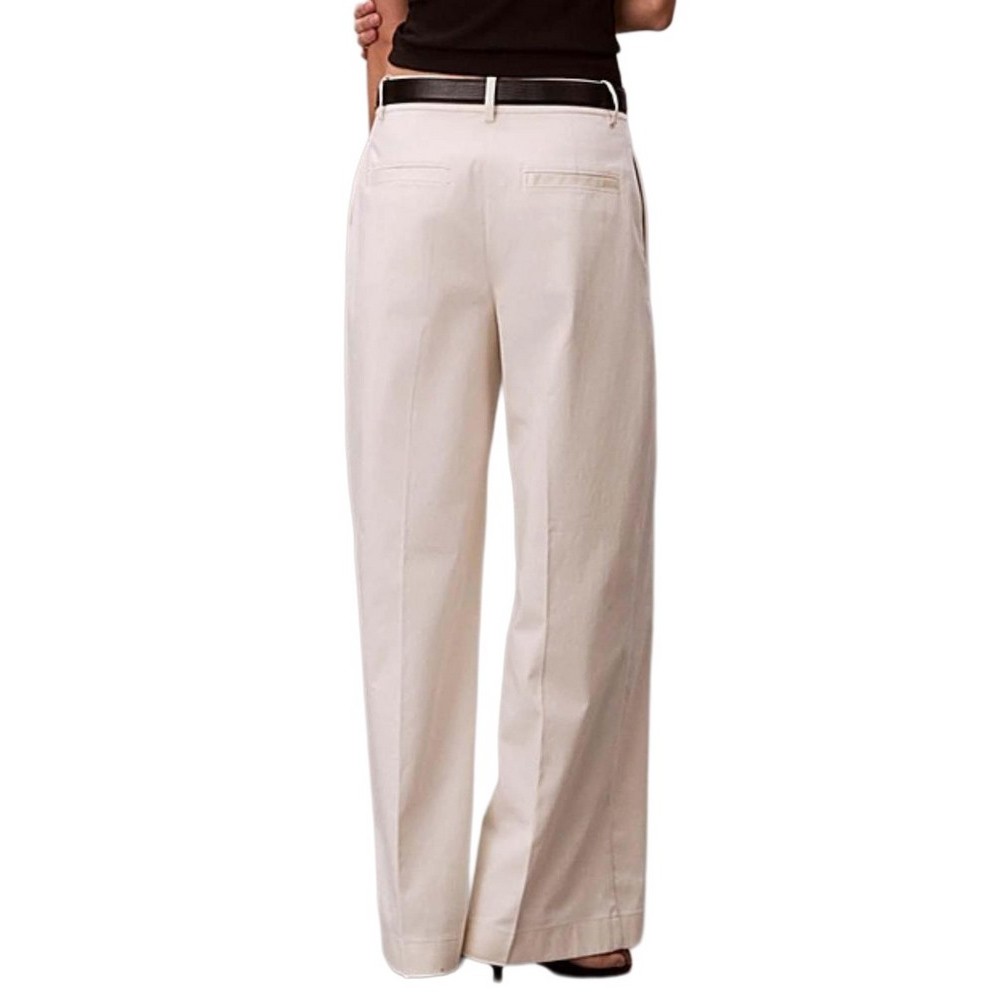 CALVIN KLEIN JEANS BAGGY CHINO FASHION PANT ΠΑΝΤΕΛΟΝΙ ΓΥΝΑΙΚΕΙΟ OFF WHITE