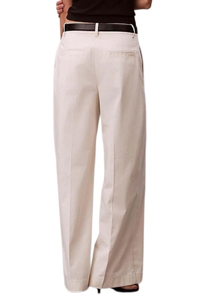 CALVIN KLEIN JEANS BAGGY CHINO FASHION PANT ΠΑΝΤΕΛΟΝΙ ΓΥΝΑΙΚΕΙΟ OFF WHITE