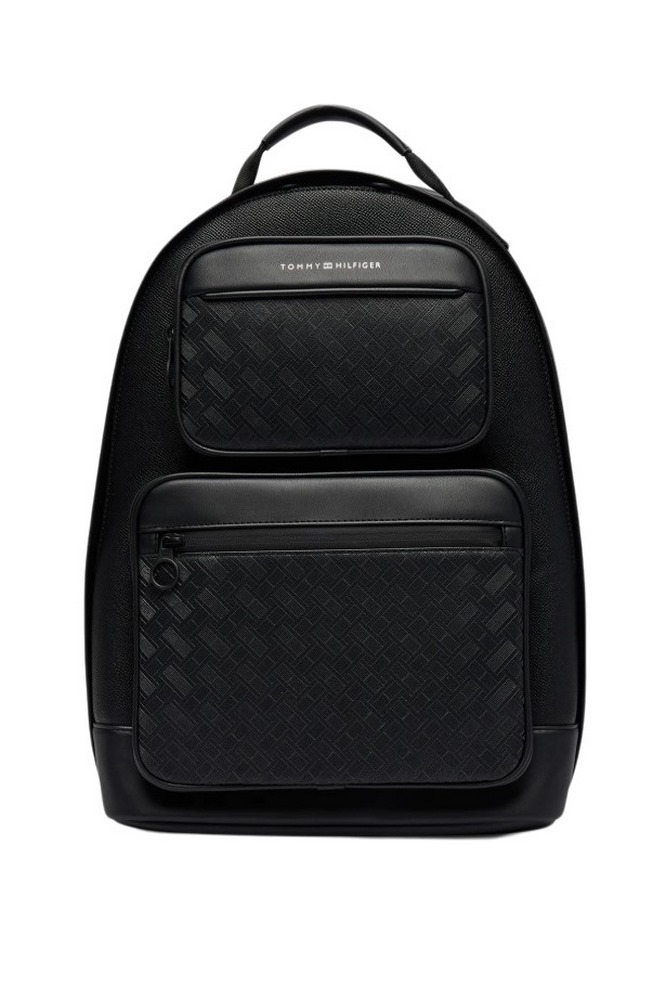 TOMMY HILFIGER MODERN MONOGRAM BACKPACK ΤΣΑΝΤΑ ΑΝΔΡΙΚΗ BLACK