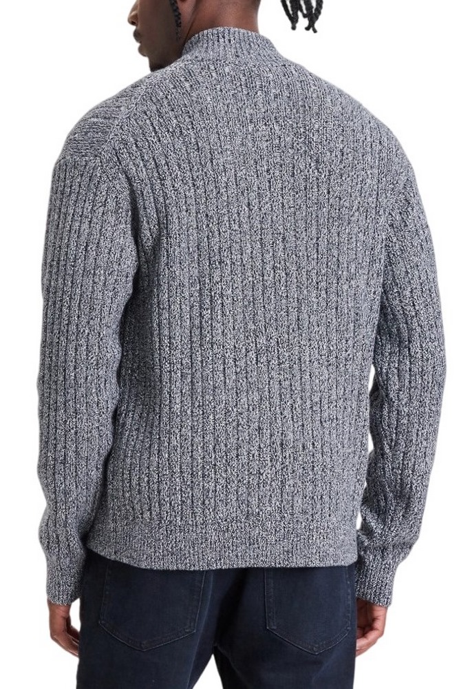 CALVIN KLEIN JEANS VERTICAL TEXTURE CTTN FZ SWTR ΖΑΚΕΤΑ ΠΛΕΚΤΗ ΑΝΔΡΙΚΗ NAVY