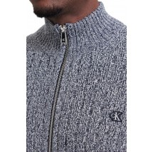 CALVIN KLEIN JEANS VERTICAL TEXTURE CTTN FZ SWTR ΖΑΚΕΤΑ ΠΛΕΚΤΗ ΑΝΔΡΙΚΗ NAVY
