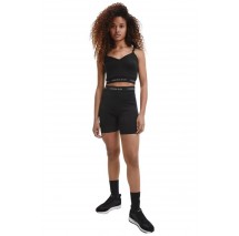 CALVIN KLEIN JEANS INTARSIA KNITTED CYCLING SHORTS ΚΟΛΑΝ ΠΟΔΗΛΑΤΙΚΟ ΓΥΝΑΙΚΕΙΟ BLACK