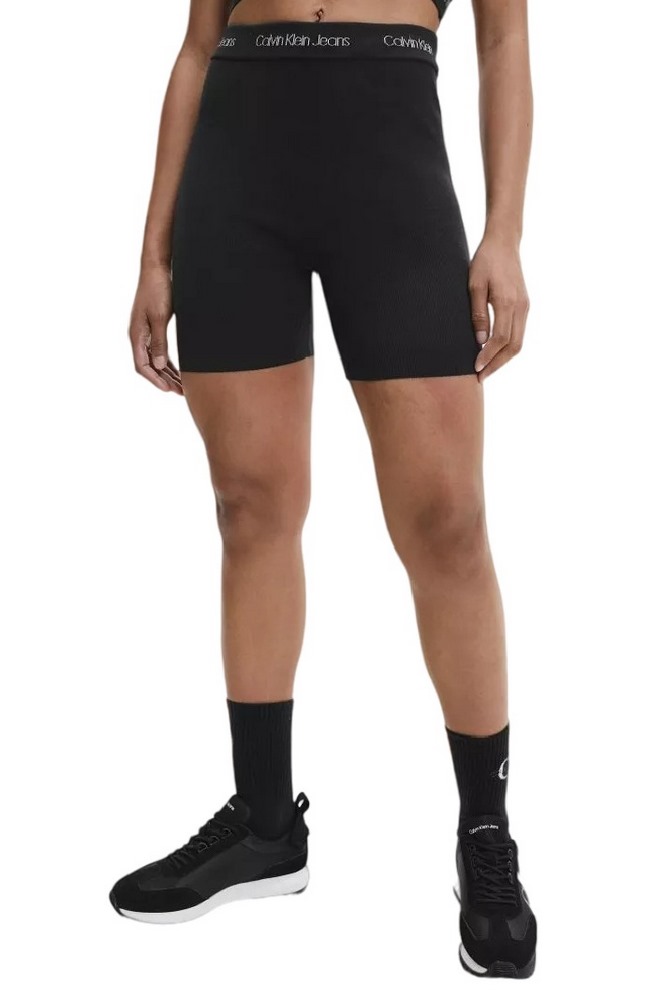 CALVIN KLEIN JEANS INTARSIA KNITTED CYCLING SHORTS ΚΟΛΑΝ ΠΟΔΗΛΑΤΙΚΟ ΓΥΝΑΙΚΕΙΟ BLACK