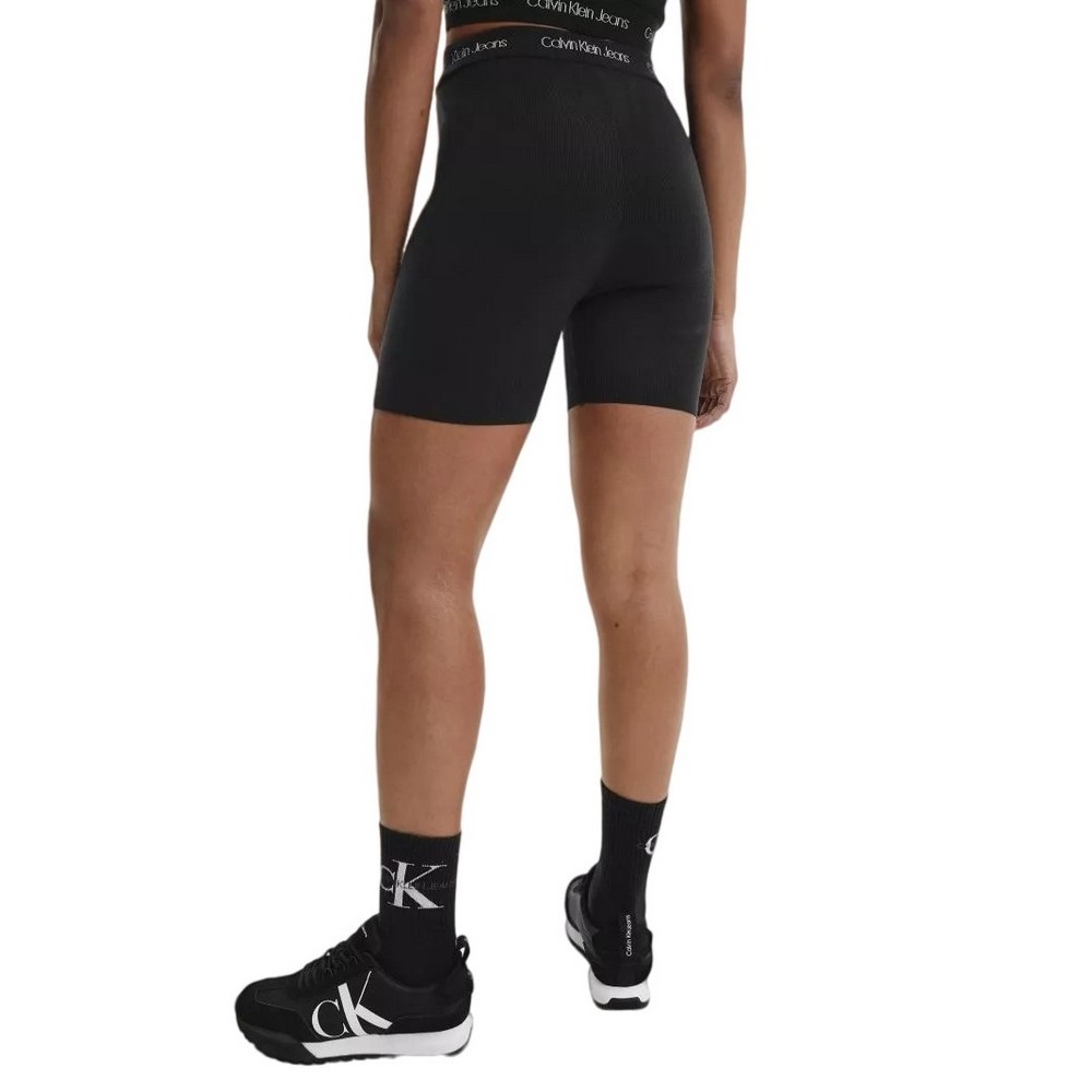 CALVIN KLEIN JEANS INTARSIA KNITTED CYCLING SHORTS ΚΟΛΑΝ ΠΟΔΗΛΑΤΙΚΟ ΓΥΝΑΙΚΕΙΟ BLACK