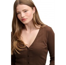 SUPERDRY ATH ESS POINTELLE CARDIGAN ΖΑΚΕΤΑ ΓΥΝΑΙΚΕΙΑ CHESTNUT