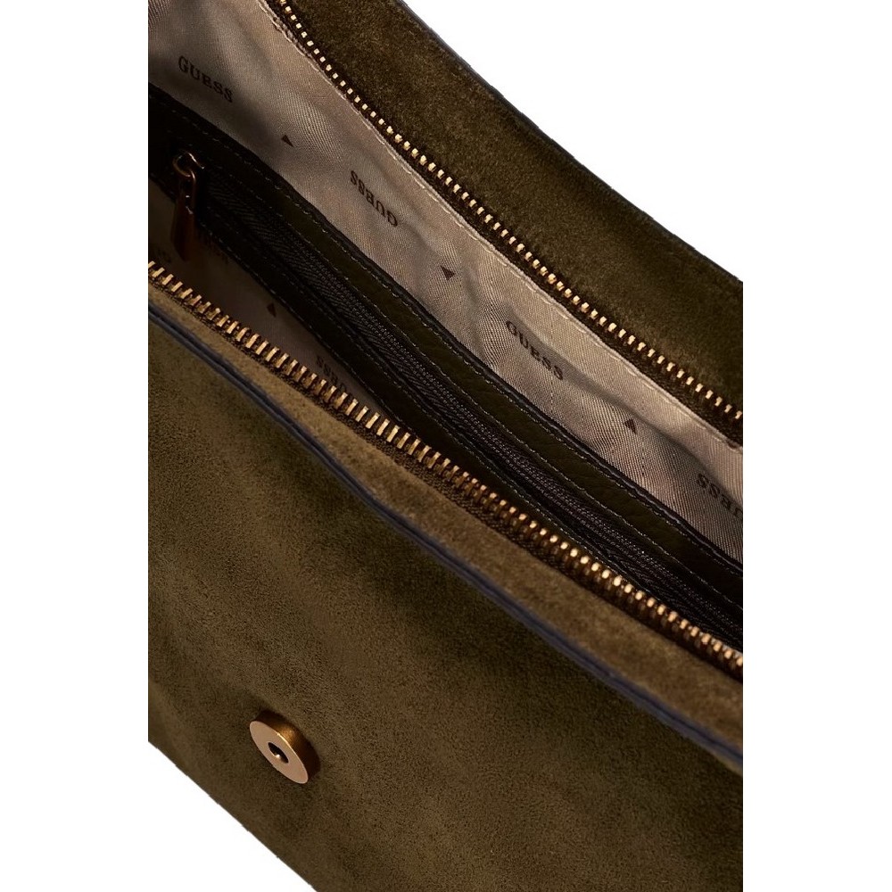 GUESS CAMDEN SHOULDER BAG ΤΣΑΝΤΑ ΓΥΝΑΙΚΕΙΑ OLIVE