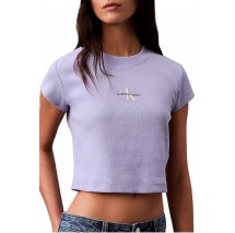 CALVIN KLEIN JEANS MONOGRAM BABY TEE T-SHIRT ΜΠΛΟΥΖΑ ΓΥΝΑΙΚΕΙΑ LILA