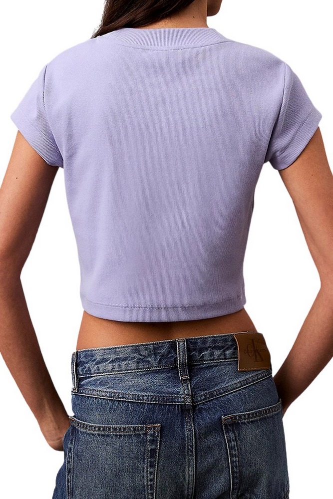 CALVIN KLEIN JEANS MONOGRAM BABY TEE T-SHIRT ΜΠΛΟΥΖΑ ΓΥΝΑΙΚΕΙΑ LILA