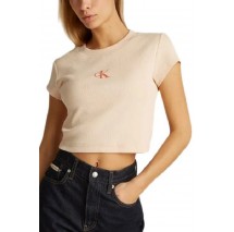 CALVIN KLEIN JEANS MONOGRAM BABY TEE T-SHIRT ΜΠΛΟΥΖΑ ΓΥΝΑΙΚΕΙΑ PEACH