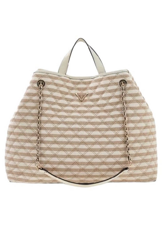 GUESS GIULLY II LARGE 2 IN 1 TOTE ΤΣΑΝΤΑ ΓΥΝΑΙΚΕΙΑ TAUPE