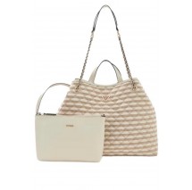 GUESS GIULLY II LARGE 2 IN 1 TOTE ΤΣΑΝΤΑ ΓΥΝΑΙΚΕΙΑ TAUPE
