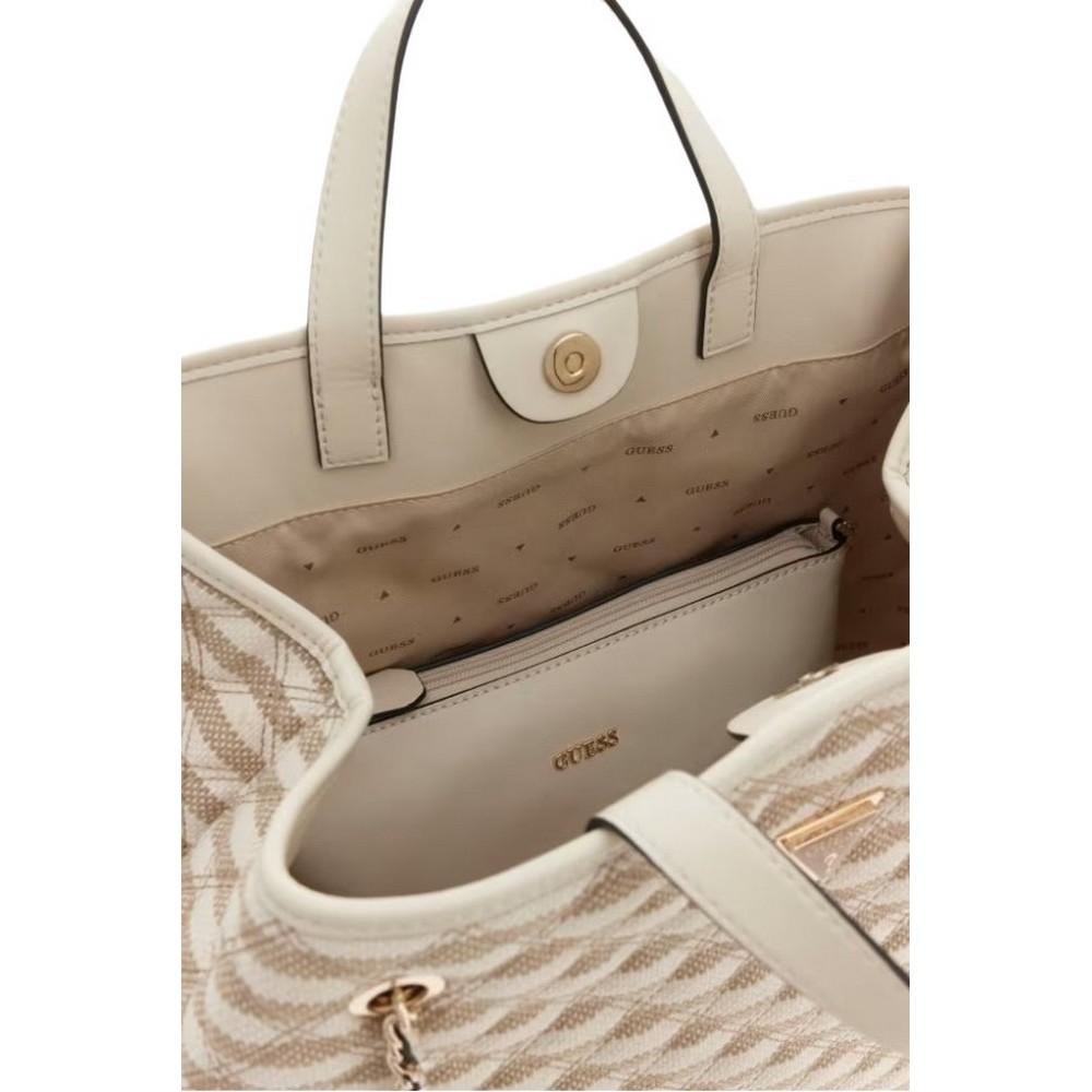 GUESS GIULLY II LARGE 2 IN 1 TOTE ΤΣΑΝΤΑ ΓΥΝΑΙΚΕΙΑ TAUPE